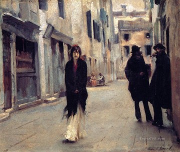  street Oil Painting - Street in Venice John Singer Sargent